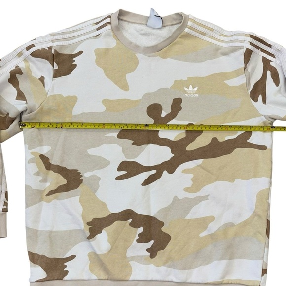 Adidas Tan White Camo Crewneck Sweatshirt Men’s XL Comfortable Cozy Casual Top - Picture 12 of 15
